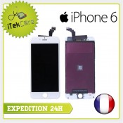 Ecran LCD coloris blanc sur chassis pour iPhone 6