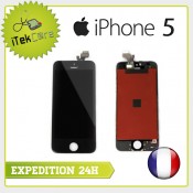 Ecran LCD coloris noir sur chassis pour iPhone 5  